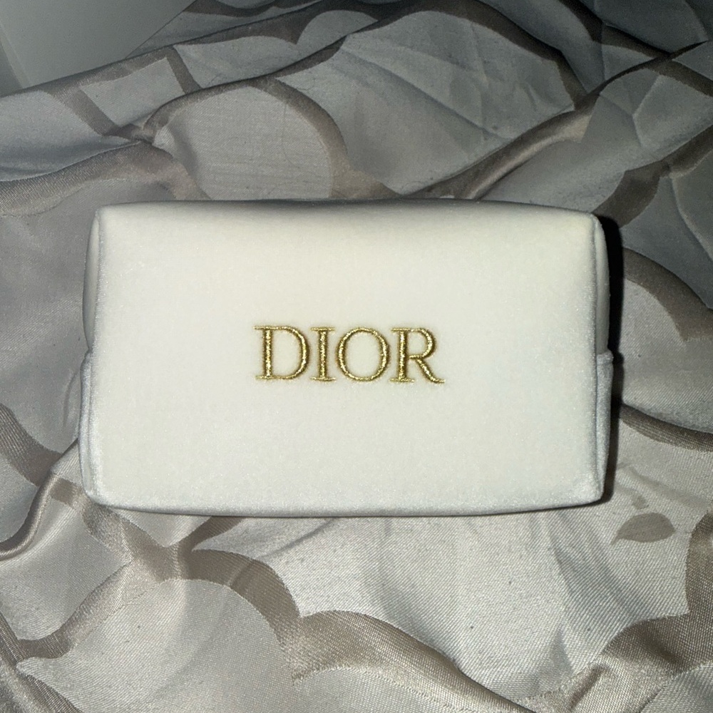 NEW Authentic Dior Ivory Cosmetic Bag